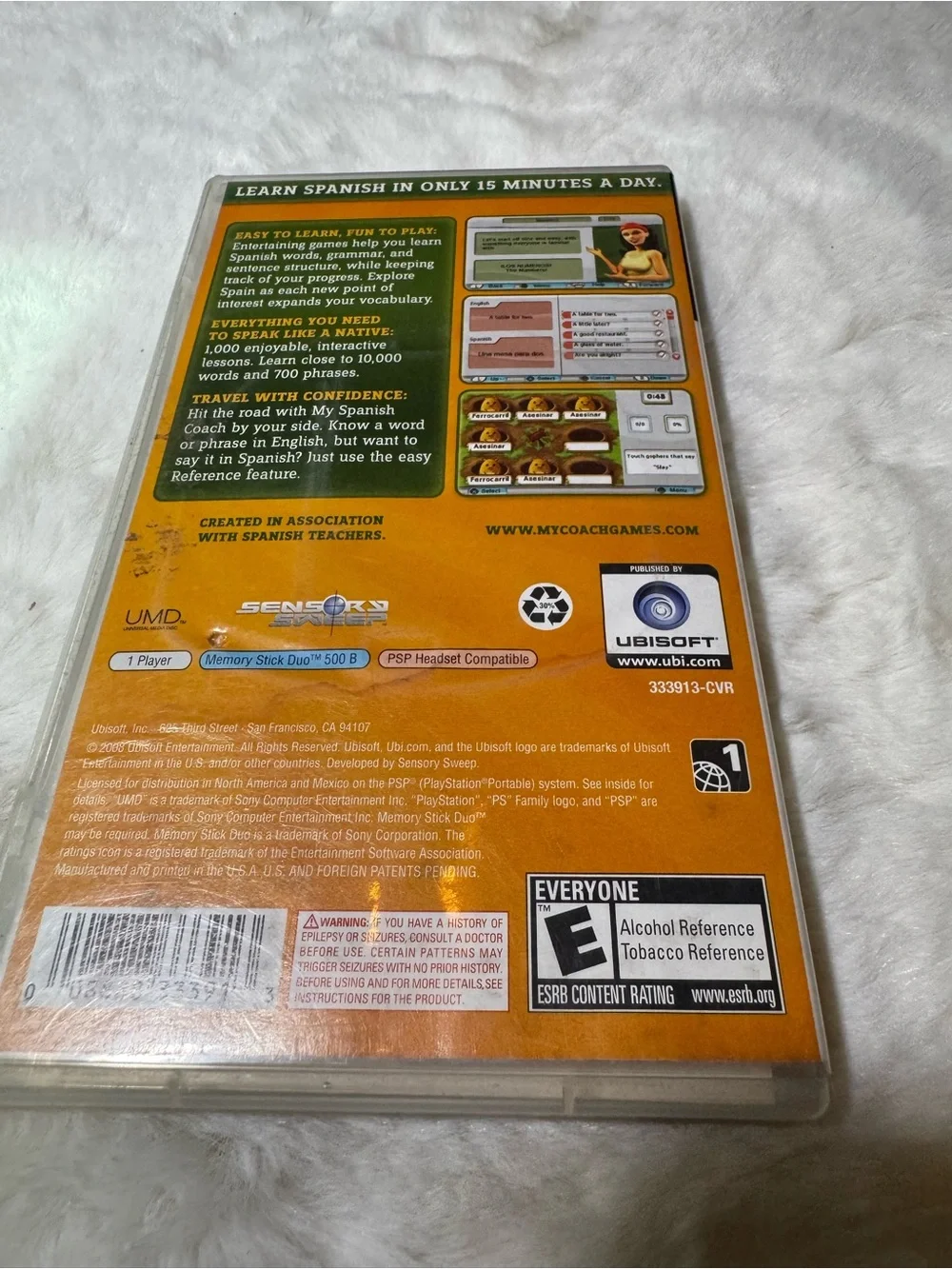 Ubisoft MySpanish Coach PSP Game - White & Orange Cover PlayStation